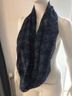 PIECES blauw grijs wikkel shawl sjaal houndstooth, Verzenden, Maat 46/48 (XL) of groter, Zo goed als nieuw, Sjaal