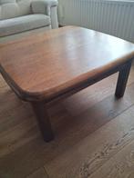 Vierkante salontafel eiken teab, Ophalen, Gebruikt, 50 tot 100 cm, Vierkant