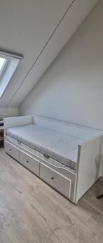 Ikea bedbank met opbergruimte, 90 cm, Eenpersoons, Wit, Ophalen of Verzenden