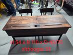 Dubbele lessenaar / schoolbank, Huis en Inrichting, Ophalen, Gebruikt, Bureau