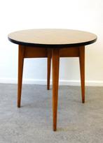 Brocante bijzettafel side table hout formica blad retro, Ophalen, Gebruikt, 50 tot 100 cm, Brocante retro vintage
