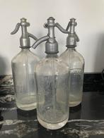 3 spuitflessen spuitfles sodawater soda spuit water vintage, Antiek en Kunst, Ophalen of Verzenden