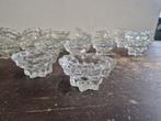 Brocante glazen kandelaars Gouda 27 stuks €2,75 p.st., Huis en Inrichting, Woonaccessoires | Kandelaars en Kaarsen, Overige materialen