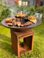 Plancha barbecue brasero corten, Ophalen, Zo goed als nieuw