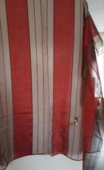 Vitrage Coupons Donkerrood Streepmotief, Gebruikt, 200 cm of meer, Ophalen of Verzenden, 200 cm of meer