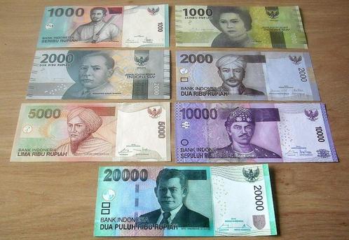 Indonesie, 7 verschillende biljetten 1.000 tot 20.000 (UNC), Postzegels en Munten, Bankbiljetten | Azië, Setje, Verzenden