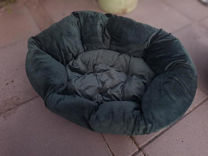 Ferplast hondenmand met groene kussen, afm. 85x62cm, Dieren en Toebehoren, Hondenmanden, Zo goed als nieuw, Ophalen
