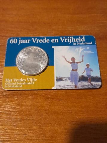 Coincard Nederland 60 Jaar Vrede & Vrijheid beschikbaar voor biedingen