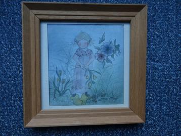 Aquarel Elly Westerop ‘meisje met tulpen’ beschikbaar voor biedingen