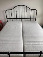 IKEA Bed Sagstua 160cm x 200cm, Ophalen, Gebruikt, Zwart, Tweepersoons