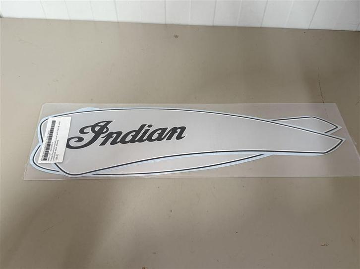 Sticker - Tank decals voor Indian Scout. Zilver met zwart/wi, Motoren, Accessoires | Stickers, Ophalen of Verzenden