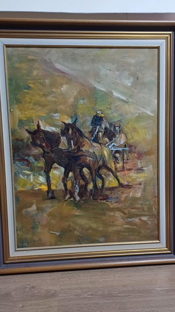 Jaap Hiddink Schilderij - Veluwe Kunst, grootte doek 60 x 80, Antiek en Kunst, Kunst | Schilderijen | Klassiek, Ophalen of Verzenden