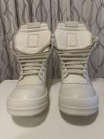 Rick Owens Leather White Geobasket, Kleding | Heren, Verzenden, Wit, Boots, Zo goed als nieuw