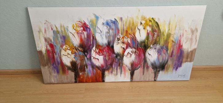 Schilderij tulpen van Jochem de Graaf, Antiek en Kunst, Kunst | Schilderijen | Abstract, Ophalen