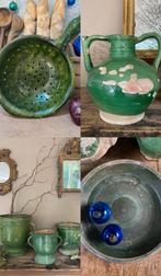 Antiek frans aardewerk schaal, pot, kruik, Ophalen of Verzenden