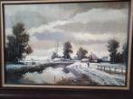 Winterlandschap op het platteland  van B.H.C. Mulder, Antiek en Kunst, Ophalen of Verzenden