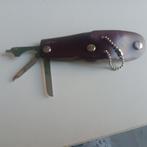 Vintage reis nagel/blikopener garnituur in lederen etuitje, Ophalen of Verzenden, Zo goed als nieuw