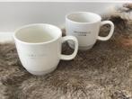 2 grote Starbucks mugs mokken wit 8x8.5 cm, Ophalen of Verzenden, Zo goed als nieuw, Overige stijlen, Kop(pen) en/of Schotel(s)