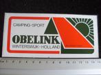 sticker camping sport Obelink winterswijk logo, Verzenden, Zo goed als nieuw, Bedrijf of Vereniging