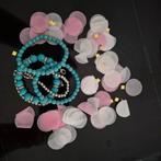 Turquoise armbanden set met zilver nieuw!, Ophalen of Verzenden, Zo goed als nieuw, Zilver