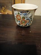 Delfts polychroom aardewerk bloempot ,H12xD13, Antiek en Kunst, Ophalen of Verzenden