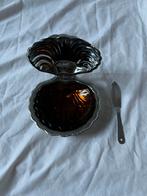 Vintage boterschelp / sieradendoosje Sint-jakobsschelpvorm, Ophalen, Glas, Overige stijlen, Schaal of Schalen