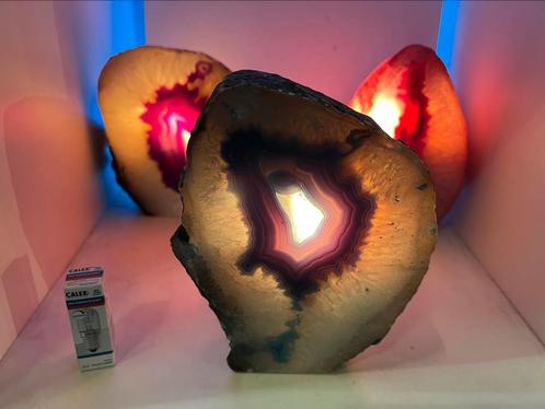 Luxe Agaat lamp circa 17 cm hoog, Verzamelen, Mineralen en Fossielen, Ophalen of Verzenden