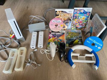 Witte wii met 7 met spellen en extra’s! beschikbaar voor biedingen