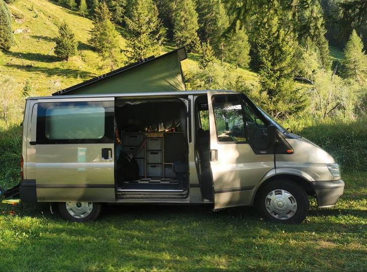 Ford Transit 2003 Camper | Diesel | 5-persoons | Airco, Caravans en Kamperen, Campers, Particulier, tot en met 2, Buscamper of Camperbus