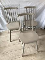 Vintage stoelen, 3 stuks, Huis en Inrichting, Stoelen, Grijs, Gebruikt, Ophalen