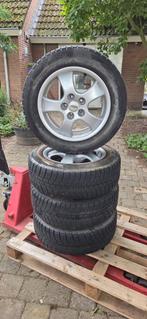 4x winterband op lichtmetalen velg steek 5x100., Auto-onderdelen, Banden en Velgen, Ophalen, Gebruikt, 15 inch, Banden en Velgen