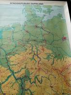 Schoolplaat kaart Duitsland BRD, Ophalen of Verzenden