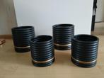 Set Riverdale bloempotten €10, doorsnede / hoogte 2x 16+20cm, Ophalen, Gebruikt, Rond, Binnen