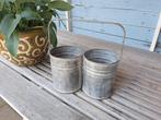 Duo bakje zink, Tuin en Terras, *, *, Rond, Nieuw