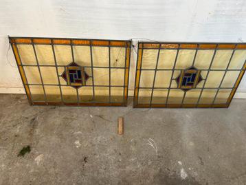 2 stuks glas in lood ramen, perfecte staat beschikbaar voor biedingen