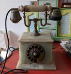 vintige telefoon marmer, Telecommunicatie, Vaste telefoons | Niet Draadloos, Ophalen of Verzenden, Zo goed als nieuw, Met draaischijf