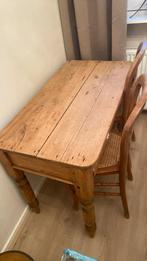 leuk oud grenen tafeltje bureautje, Huis en Inrichting, Bureaus, Ophalen, Gebruikt, Bureau