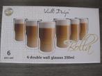 6 dubbelwandige koffie/thee glazen van Vialli Design, Glas of Glazen, Verzenden, Nieuw, Glas