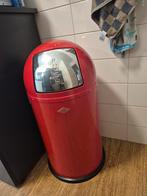 Wesco pushboy prullenbak Rood, Ophalen, 50 tot 75 cm, 40 liter of meer, Zo goed als nieuw