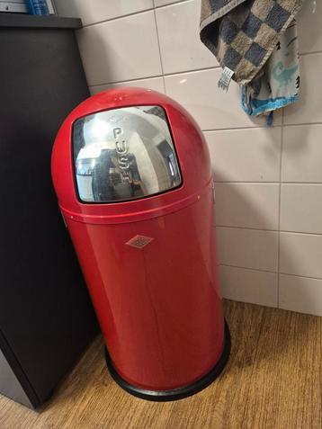 Wesco pushboy prullenbak Rood beschikbaar voor biedingen