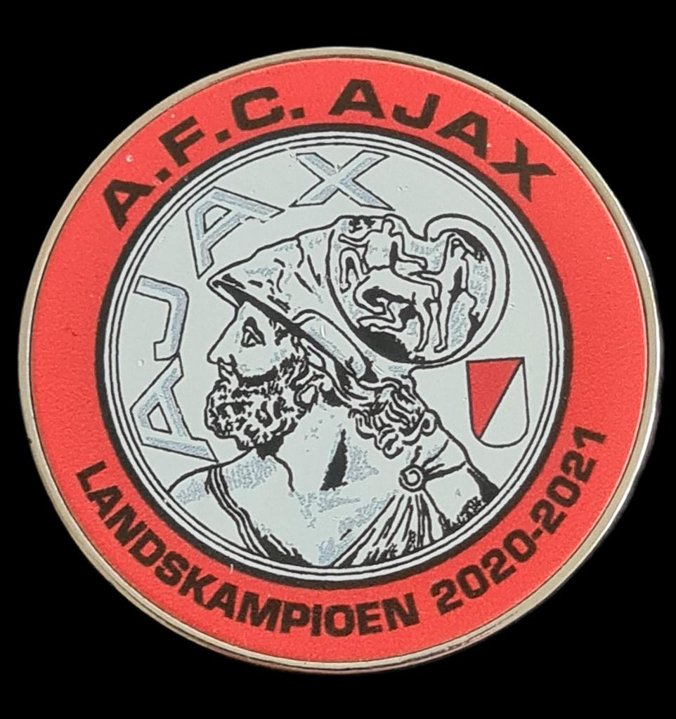 Ajax A.F.C.  Landskampioen 2020-2021 pin- grote maat, Verzamelen, Verzenden, Nieuw, Ajax, Overige typen