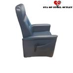 Sta Op Stoel Easysit Grijsblauw Groot, Huis en Inrichting, Fauteuils, Minder dan 50 cm, Minder dan 75 cm, Leer, Ophalen of Verzenden