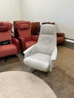 Relaxfauteuil , leren design relax fauteuil stoel wit, Ophalen of Verzenden, Zo goed als nieuw, 75 tot 100 cm, Moderne