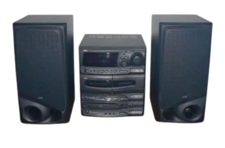 JVC Stereotoren met afstandsbediening, Audio, Tv en Foto, Stereo-sets, Gebruikt, Cassettedeck, Cd-speler, Tuner of Radio, JVC