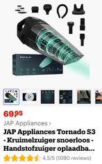 JAP Appliances Tornado S3 Kruimelzuiger - Snoerloos, Kruimeldief, Nieuw, Ophalen of Verzenden, Minder dan 1200 watt