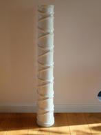Sierobject - lange vaas hout/bamboo geschilderd wit, Overige materialen, Wit, Zo goed als nieuw, Ophalen