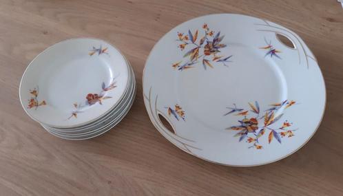 Wille&Co Amsterdam Servies - Bord en 6 Schoteltjes, Antiek en Kunst, Antiek | Servies los, Ophalen