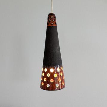 Vintage retro lamp West Germany? Keramiek Oranje Fat Lava beschikbaar voor biedingen
