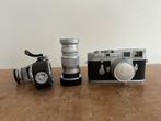 Leica M3 Single Stroke met 50mm en 90mm Elmar en CLA, Ophalen of Verzenden, Refurbished, Compact, Leica