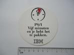 sticker oud IBM Computer pc PS/1 retro vintage, Verzenden, Zo goed als nieuw, Bedrijf of Vereniging